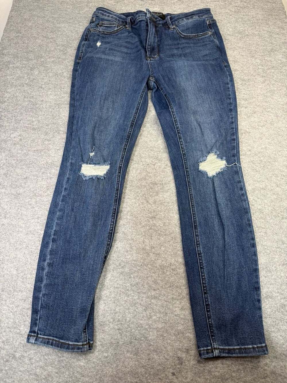 Judy Blue JB88798 DK Jeans Size 15/32 Blue Distressed Denim Skinny